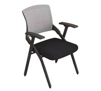 Silla de oficina plegable portátil ajustable con respaldo, taburete ligero para conferencias para estudiantes y reuniones, diseño ergonómico verde para un fácil transporte