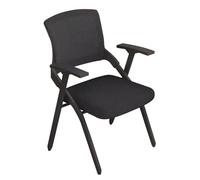 Silla de oficina plegable portátil con respaldo, taburete ligero y ajustable para conferencias para estudiantes y reuniones, solución de asiento de escritorio verde