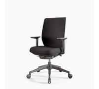 Silla de Oficina Profesional Actiu Trim Carbon Black Tapizado | hasta 150 kg y Uso de hasta 24 Horas… (Brazos 2D, Sin Cabezal)
