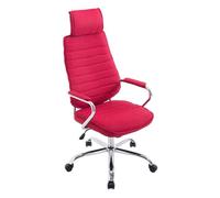 Silla De Oficina Rako Tapizado En Tela I Silla Ejecutiva Altura Regulable I Silla De Escritorio/Ordenador Giratoria & Ergonómica I Color:, Color:Rojo