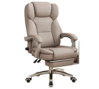 Silla de oficina Silla de oficina de cuero de primera calidad con soporte lumbar ajustable y reclinable for oficina en casa, estudio del jefe, cómoda for sentarse durante largos períodos en su casa. S
