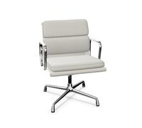 Silla de oficina Soft Pad EA 208 con asiento giratorio, color cemento y Cromo