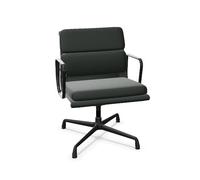 Silla de oficina Soft Pad EA 208 con asiento giratorio en jade y Negro intenso