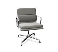 Silla de oficina Soft Pad EA 208 con asiento giratorio, gris oscuro/ Cromo