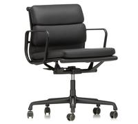 Silla de Oficina Soft Pad EA 217 con Brazo Giratorio y Reposabrazos Nero