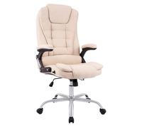 CLP Silla De Oficina Thor Tapizado En Tela I Silla De Ordenador Ergónomica & con Ruedas I Silla De Escritorio Regulable En Altura I Color:, Color:Crema