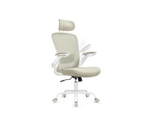 Silla de Oficinade Malla Ergonómica Capuchino Beige