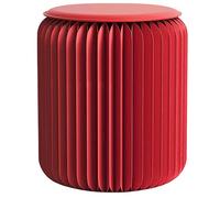 Silla de papel plegable portátil, diseño moderno de acordeón, estructura de panal, taburete bajo ultrafino para sala de estar, dormitorio, ahorra espacio, ligera, respetuosa con el medio ambiente