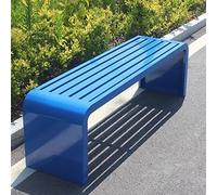 Silla de parque de metal de acero inoxidable para exteriores, no requiere montaje, resistente a la intemperie, a prueba de sol y lluvia, (blanco, 100 x 40 x 45 cm)