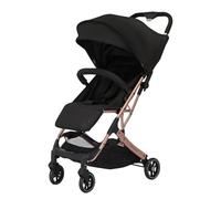 Silla de Paseo AMSTERDAM - Ultraligera, Reclinable y Compacta, Asa Trolley, Plegado con Una Mano, Capota Extensible, desde 6 Meses hasta 23 kg - Dorado Asalvo