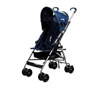 Silla de Paseo ENZO - Ultraligera para Bebé hasta 16,5 kg - Carro Compacto con Capota con Ventana + Freno Trasero + Plegado Fácil y Gran Maniobrabilidad - Asiento Confortable y Seguro - Azul Asalvo