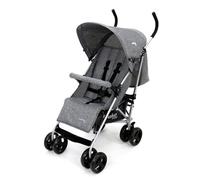 Silla de Paseo MOMBI - Reclinable, Compacta y Segura, con Arnés 5 Puntos, Capota SPF50+ con Ventana, Cierre de Seguridad, desde 0 Meses hasta 16 kg - Gris Asalvo