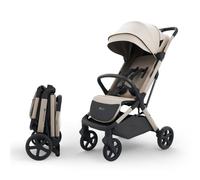 Kinderkraft NUBI 3 Silla de paseo compacta y ligera, hasta 22 kg, Buggy, con plegado automático, capota impermeable, UPF50+, Ligero 8,7 kg, posición reclinada, arnés de seguridad de 5 puntos, Beige
