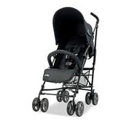 Silla de Paseo TROTTER PLUS - Reclinable y Compacta, Carrito Ultraligero con Capota con Ventana, Arnés 5 Puntos, Freno Trasero, desde Nacimiento hasta 25 kg - Negro Asalvo