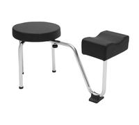 Silla de pedicura de 0 a 20 cm, taburete ajustable para pedicura, 10 kg, capacidad de carga, reposapiés, manicura, reposapiés, adecuado para pedicura y uso personal en casa (negro, plateado)