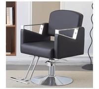 Silla de peluquería clásica para peluquería con giro de 360°, altura ajustable de 10 cm, base de acero con peso, capacidad de 200 kg