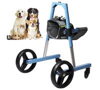 Silla de perro ajustable para las piernas delanteras, Ligero Corto de movilidad de aluminio de aluminio con EVA Ruedas, Ayuda de Camaquero de mascotas plegables para lesionados o paralizados, montaje