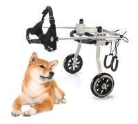 Silla de perro ajustable para Piernas trasera, Ligero de aluminio carrito para perros pequeños a medianos 1-20kg, Ayuda de movilidad de mascotas portátil con montaje fácil, mejora la calidad de vida