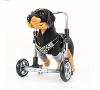 Silla de perro ajustable para Piernas traseras, carrito de apoyo de aluminio ligero para mascotas lesionadas o paralizada, Mejora la movilidad y la independencia con Diseño de malla respirable
