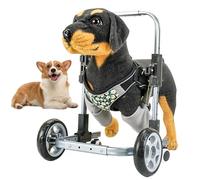 Silla de perro ajustable para recuperación de lesiones en primera pierna, ligero Aluminio Pet Stroller con Swivel Rear Wheels, carrito de apoyo portátil para pequeñas a medias rehabilitación y ayuda d