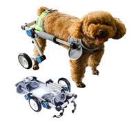 Silla de perro plegable, carrito de mascotas ajustable para Soporte de pierna Hind, ligera Ayuda de movilidad de aluminio para perros medianos pequeños, Diseño portátil de montaje para interiores de u