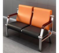 Silla de piel sintética con reposabrazos, piel de oficina, para clínicas, aeropuertos, hospitales, bares, salones y mesa de prohibición