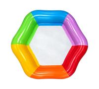 Silla De Piscina Inflable - Hamaca Flotante De PVC A Prueba De Fugas Para 2 Personas, Salón Acuático Hexagonal Portátil | Solución Relajante De Recreación Acuática Para Hoteles De Playa, Parques, Pati