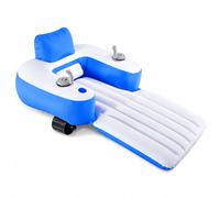 Silla De Piscina Motorizada Doble Motor Recargable PVC Azul