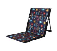 Silla De Piso Con Respaldo Cómodo Asiento Acolchado Y Inclinable | Silla De Juego De Suelo Con Respaldo Para Salón Camping Playa Playa Playa Estadio Césped Parque Apartamento