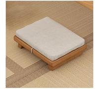 Silla de piso de madera, mesa baja japonesa para sentarse tatami, escritorio de comedor multiusos, acabado natural que ahorra espacio