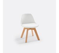 Silla de plástico para niños, Jimi. Talla Única. Color Blanco