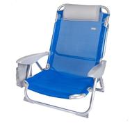 Silla de playa 4 posiciones con cojín y posavasos aktive