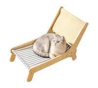 Silla de playa Hamac Cat, silla de sisal Cat - Cat Lounger Sisal Scratcher - 4 Posiciones ajustables Cómodas para gatito siesta Muebles Salón para gatitos de perros pequeños