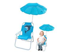 Silla De Playa Infantil Con Sombrilla, Silla Plegable De Camping Para Playa, Muebles De Jardín Para Niños Pequeños, Asiento De Para Picnic Al Aire Libre Y Sombrilla Para Patio, Césped Y Piscina