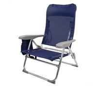 Silla de playa multiposición plegado slim c/cojín y bolsillo aktive