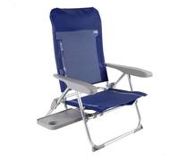 Silla de playa multiposición plegado slim c/mesa y cojín aktive