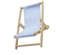 Silla de playa para casa de muñecas, tumbona pequeña, silla plegable, modelo 1:12, juguete para niñas, juego de muebles en miniatura