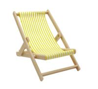 Silla de playa para casa de muñecas, tumbona pequeña, silla plegable, modelo 1:12, juguete para niñas, juego de muebles en miniatura