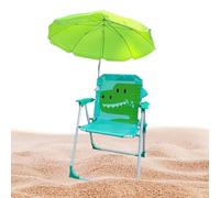 Silla de playa para niños con sombrilla, silla de playa plegable para niños, con paraguas, resistente al viento, asiento de para actividades al aire libre, jardín, piscina, picnic