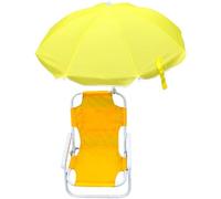Silla de playa para niños con sombrilla Silla de playa plegable y desmontable con dosel, asiento exterior liviano y resistente para acampar, viajar, césped amarillo para uso diario en el hogar