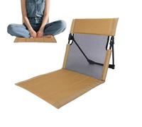 Silla De Playa Plegable - Asiento De Playa Portátil | Salón Ďe Jardín Con Respaldo Đe Malla | Silla D́e Césped Ligera Con Alfombrilla Para El Suelo, Sillón Reclinable Plegable D̄e Perfil Bajo Para Pes