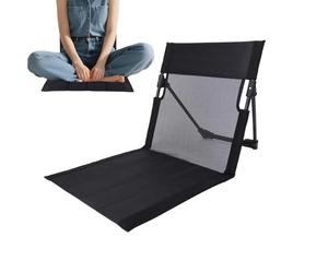 Silla De Playa Plegable - Asiento De Playa Portátil | Salón Ďe Jardín Con Respaldo Đe Malla | Silla D́e Césped Ligera Con Alfombrilla Para El Suelo, Sillón Reclinable Plegable D̄e Perfil Bajo Para Pes