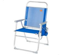 Silla de Playa Plegable Fija Alta Aktive Beach, 48x50x88 Cm, Azul