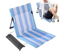 Silla De Playa Plegable - Tumbona Reclinable Portátil, Estera De Asiento Ligera | Cojín de relajación al aire libre, soporte lumbar que brinda comodidad junto a las costas, campamentos, patios, jardin