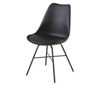 Silla de polipropileno y acero negro
