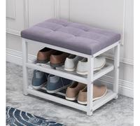 Silla de porche a la moda, zapatero de 50/70/90 x profundidad 28 x altura 45 cm, resistente y duradero, fácil de montar, banco de almacenamiento para dormitorio, pasillo (gris poliuretano, 50 x 30 x