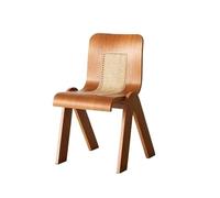 Silla de ratán Silla de Comedor Retro de Ratán - Respaldo de Madera, Sillón for Relajación en el Balcón, Sillas Auxiliares Retro de Mediados de Siglo Silla decorativa moderna para sala de estar(Bruin)