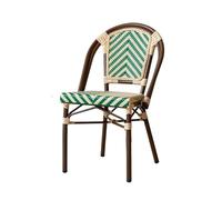 Silla de ratán Silla vintage de ratán for exteriores, silla de comedor de ratán, sillón de patio simple y elegante, perfecta for cafetería o comedor Silla decorativa moderna para sala de estar(Bruin)