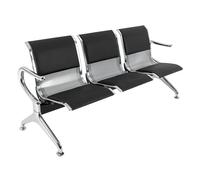 Silla de recepción de aeropuerto con reposabrazos, asiento de cuero para sala de espera para oficina, hospital, banco, sala de negocios, diseño elegante y cómodo