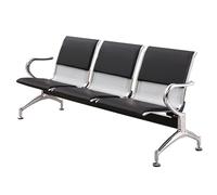 Silla de recepción de hospital, banco de sala de espera de 3 asientos con brazos, asiento de invitados de oficina, muebles de recepción de aeropuerto de cuero para hospitales, bancos y oficinas
